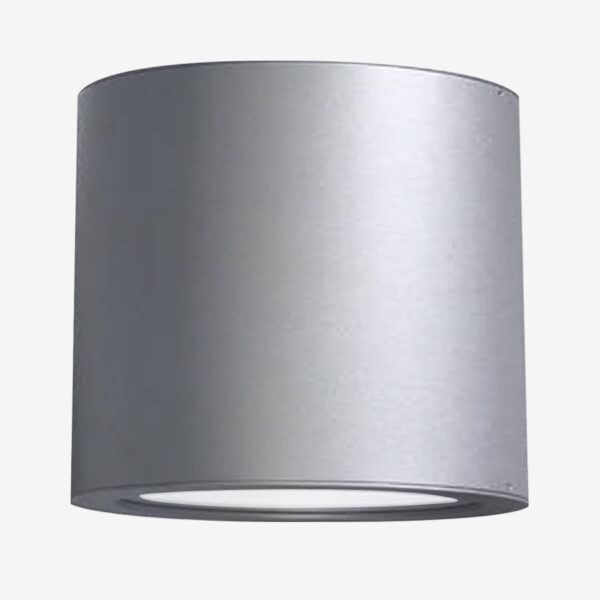 A silver lamp shade is shown on a white background.