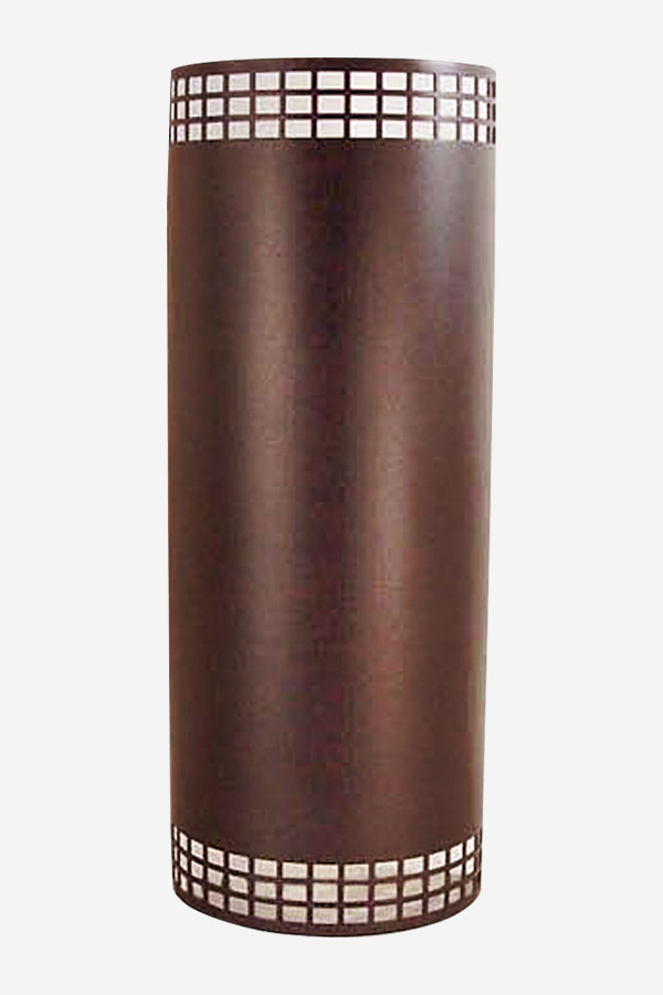 A brown pillar with a white top