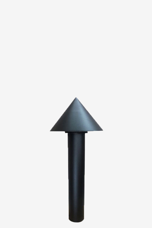 A black metal pole with a pointed tip.